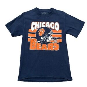 Rolling Stones T-Shirt Small Chicago Bears Soldier Field Exclusive Navy